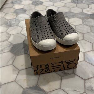 Native Jefferson Kids Pigeon Grey/Shell White Size C10 Child 10